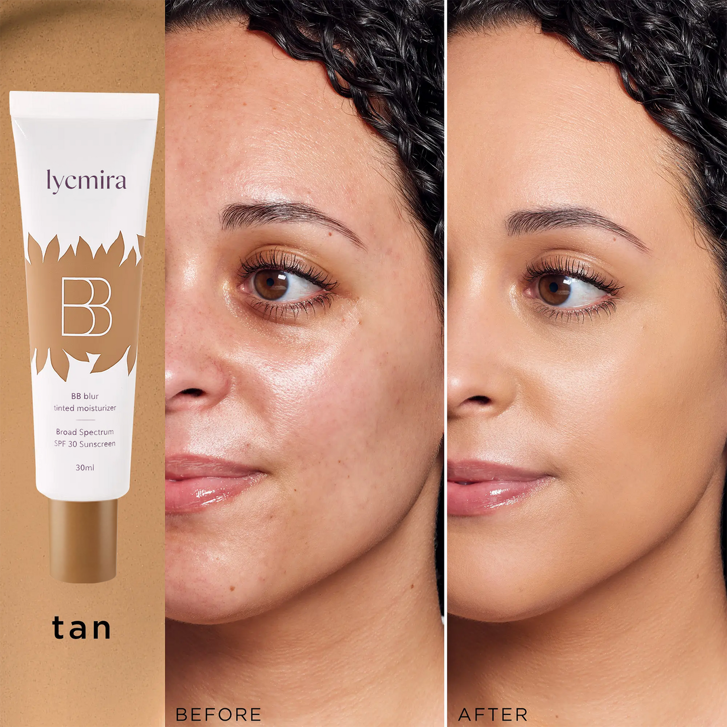LYCMIRA BB Blur SPF 30: 2-in-1 Tint + Sunscreen | FREE Brush