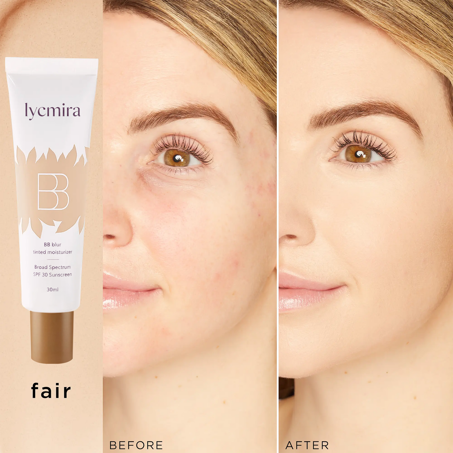 LYCMIRA BB Blur SPF 30: 2-in-1 Tint + Sunscreen | FREE Brush